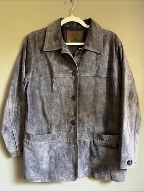 Gray suede coat